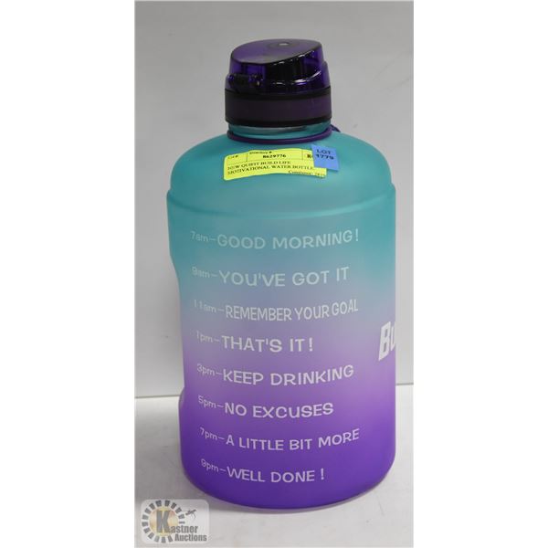 NEW QUIFIT BUILD LIFE MOTIVATIONAL WATER BOTTLE.