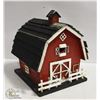 Image 1 : 12" X 12" RUSTIC RED BARN WOODEN BIRDHOUSE