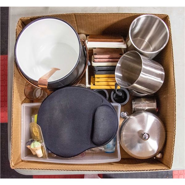 BOX FULL OF BAR ACCESSORIES INCLUDES S.S. TALL