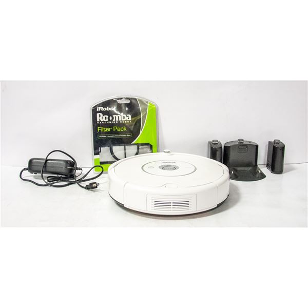 BOX WITH IROBOT ROOMBA AUTOMATED VACUUM WITH