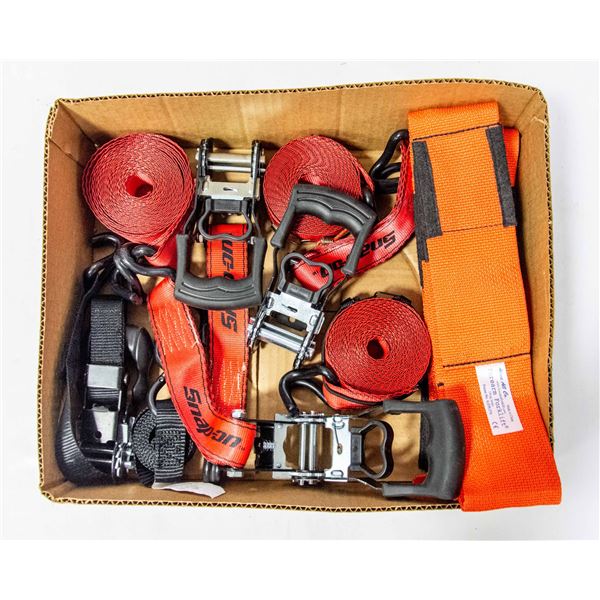 BOX WITH 3 SNAP-ON HEAVY DUTY RACHET TIE-DOWN