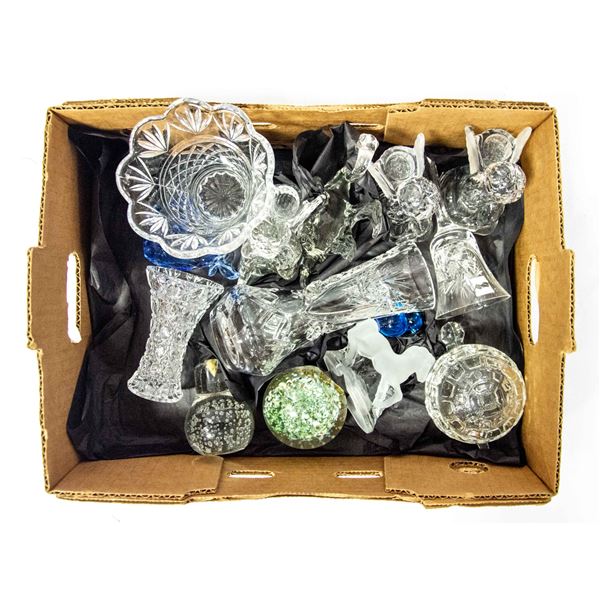BOX WITH ART GLASS & CRYSTAL INCLUDING A