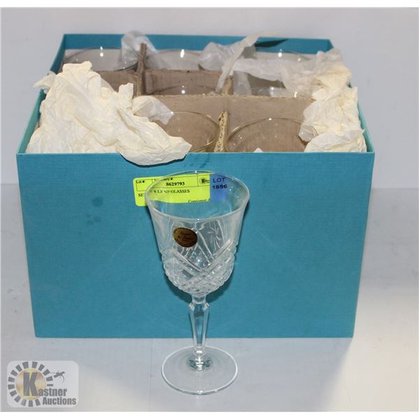 SET OF 8 LEAD GLASSES