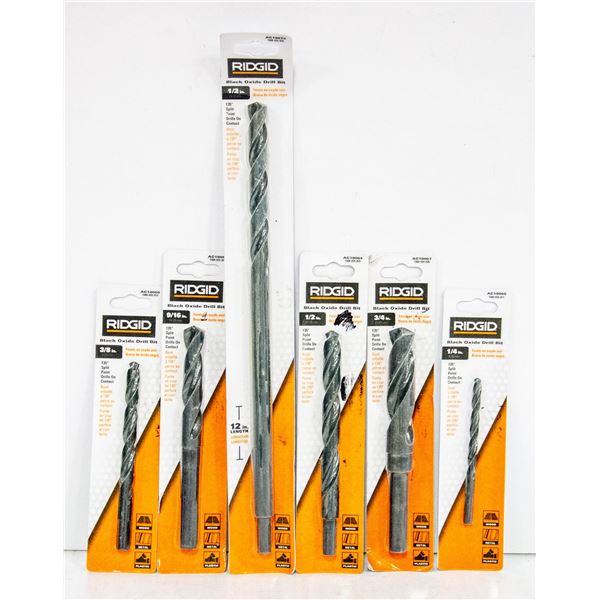 SEALED (6)"RIDGED" BLACK OXIDE