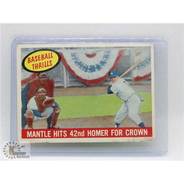1959 TOPPS MICKEY MANTLE BASEBALL CARD