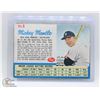 Image 1 : 1962 POST MICKEY MANTLE BASEBALL CARD