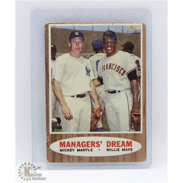 1962 TOPPS MICKEY MANTLE CARD