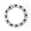 Plated Rhodium 7.85ctw Black Sapphire Bracelet