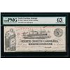 1862 $5 Raleigh NC Obsolete PMG 63