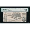1862 $1 T-44 Confederate PMG 62