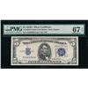 Image 1 : 1934D $5 Silver Certificate PMG 67EPQ