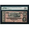 Image 1 : 1864 $10 T-68 Confederate PMG 58