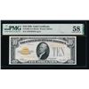 1928 $10 Gold Certificate PMG 58
