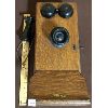 Image 1 : NORTHERN ELECTRIC OAK CASE WALL PHONE - APPROX 20.5IN X 10IN X 10IN