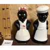 Image 1 : LOT OF 2 - BLACK AMERICANA CERAMIC SALT AND PEPPER SHAKERS