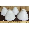 Image 1 : LOT OF 4 - MILK GLASS LAMP SHADES - 8IN X 6IN