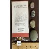 Image 2 : LOT OF 5 - HANDPAINTED STONES AND SPIRIT FEATHER