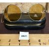 Image 1 : ANTIQUE TINTED MOTORCYCLE GLASSES W/ TIN CASE