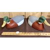 Image 1 : LOT OF 2 - WOODEN MALLARD DECOYS - JACK REEVES 1950's