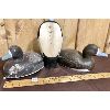 Image 2 : LOT OF 3 - CORK & WOOD DECOYS - 2X FRED COOK 1994 & 1X 1940/50's