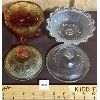 Image 2 : LOT OF 5 - COLOURED AND CARNIVAL GLASS PIECES - ASHTRAY, CANDY DISH, ECT.