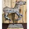 Image 4 : UNIQUE FIND - 1920'S CARVED WOODEN CAROUSEL HORSE - 36 X 31 X 10in