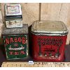 Image 2 : LOT OF 3 - TEA TINS - OCEAN'S BLEND, NABOB AND RIDGWAYS