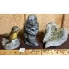 Image 1 : LOT OF 3 - SOAPSTONE CARVINGS AND CERAMIC SEALS