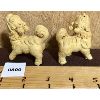 Image 2 : LOT OF 2 - ANTIQUE CARVED CHINESE DRAGON DOGS