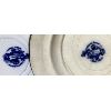 Image 2 : LOT OF 8 - FLOW BLUE CHINA LUCHEON PLATES - ENGLAND