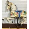 Image 1 : MINIATURE CAROUSEL STYLE WOODEN HORSE - 24in X 21.5in
