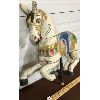 Image 2 : MINIATURE CAROUSEL STYLE WOODEN HORSE - 24in X 21.5in