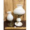 Image 1 : LOT OF 2 - HURICANE LAMP DESIGNED CORDED LAMPS