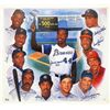 Image 1 : 500 HR Club Autographed 27x29 Poster w/10 Signatures Ted Williams, Hank Aaron & Willie Mays Beckett