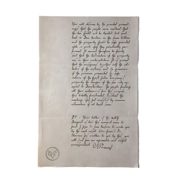 Tulip Fever Letter from the Voyage of Batavia Movie Props