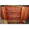 Image 2 : VINTAGE WOOD CABINET APPROX. 60" TALL