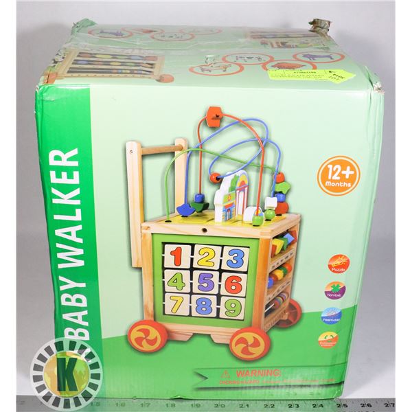 A BABY WALKER WOODEN MULTIPURPOSE 12M+ TOY