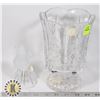 Image 1 : 24% LEAD CRYSTAL PEDESTAL DISH SOLD WITH MATCHING