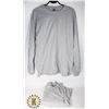 Image 1 : 2 PACK MENS LONG SLEEVE GREY TEE SIZE L