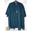 Image 1 : MENS GREEN SHORT SLEEVE BUTTON UP SIZE 3XL
