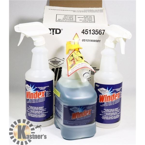 COMMERCIAL WINDEX WITH TWO APPLICATOR BOTTLES