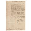 Antoine de Sartine Letter Signed