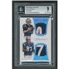 Image 1 : 2016 Panini Flawless Dual Patches Platinum Tom Brady/Rob Gronkowski Relic (1/1) BGS MINT 9