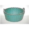 Image 2 : PAINTED DOUBLE HANDLED SPLINT BASKET - 10 3/4" ROUND SPLINT 