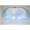 Image 3 : 15 1/2" FLOW BLUE IRONSTONE PLATTER - OREGON PATTERN FLOW BL