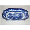 Image 1 : 15 1/2" FLOW BLUE IRONSTONE PLATTER - TONQUIN PATTERN FLOW B