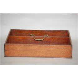 19TH CENT. DIVIDED CUTLERY TRAY - ENGLISH MAHOGANY DIVIDED C