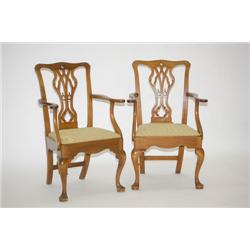 PR. QUEEN ANNE STYLE ARMCHAIRS - (2) 18TH CENT. QUEEN ANNE S