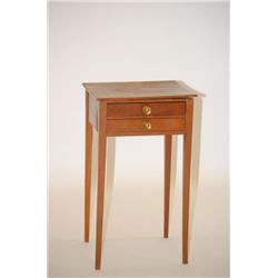 NEW ENGLAND HEPPLEWHITE 2 DRAWER WORK STAND - MAHOGANY 2 DRA