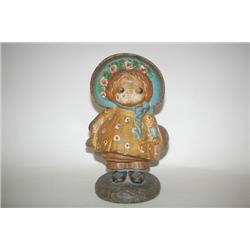 DOLLY DINGLE PAINTED DOORSTOP - CAST IRON DOLLY DINGLE PAINT